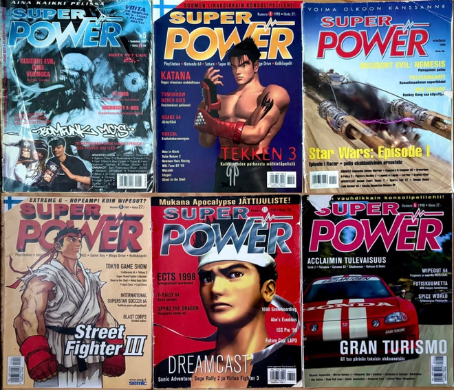 6 kpl Super Power -lehtiä