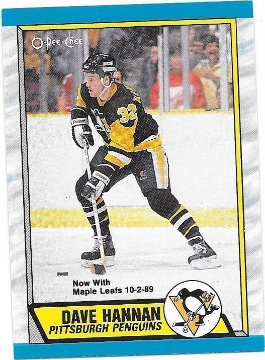 1989-90 OPC #257 Dave Hannan Pittsburgh Penguins