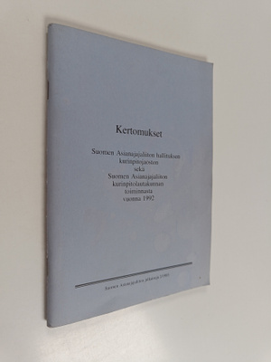 Kertomukset Suomen asianajajaliiton hallituksen kurinpito...