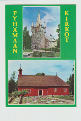 Postikortti, PYHÄMAA, Kirkot