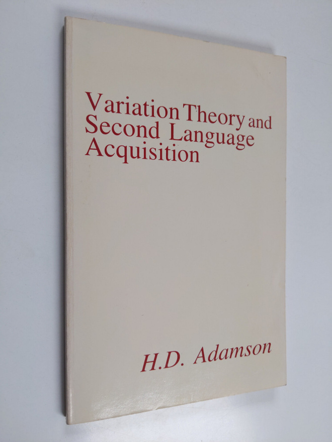 H. D. Adamson : Variation theory and second language acqu...