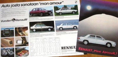 1986 Renault 9 11 18 25 esite - KUIN UUSI - suom