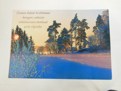 Lumen kiteet kirkkaat hangen valaisee...