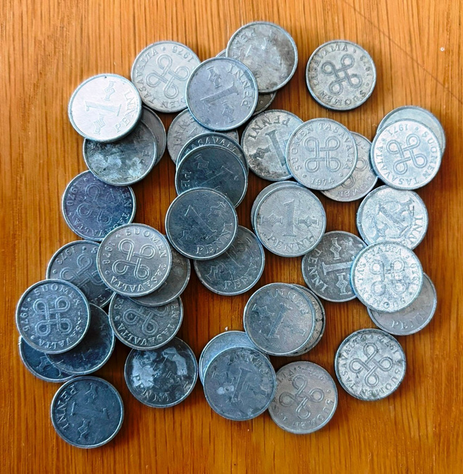 SUOMI 1 Penniä alumiini 40 kpl vv. 1970-78