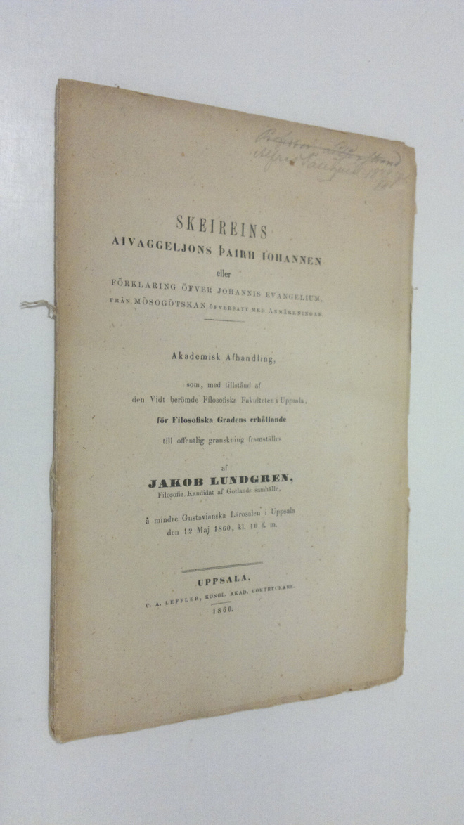 Jakob Lundgren : Skeireins Aivaggeljons thairh Iohannen e...