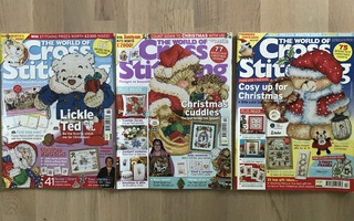 Ristipistolehtiä 3 kpl World of Cross Stitching joulunumerot