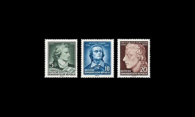 DDR 464-6 ** Friedrich Schiller, runoilija (1955)