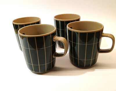Marimekko Oiva Tiiliskivi mukit 4 kpl, 2,5 dl