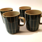 Marimekko Oiva Tiiliskivi mukit 4 kpl, 2,5 dl - pikkukuva 1