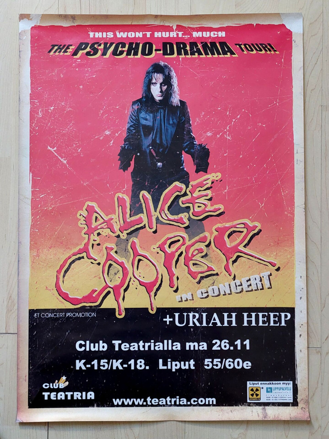 Alice Cooper : Aito Psycho-Drama keikkajuliste