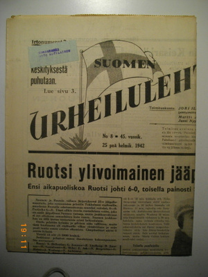 Suomen Urheilulehti Nro 8/1942 (15.3)