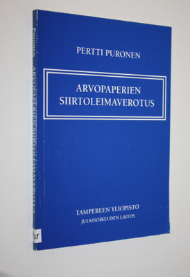 Pertti Puronen : Arvopaperien siirtoleimaverotus