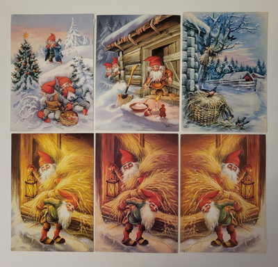 Joulukortti 6kpl, kulkenut, Lars Carlsson