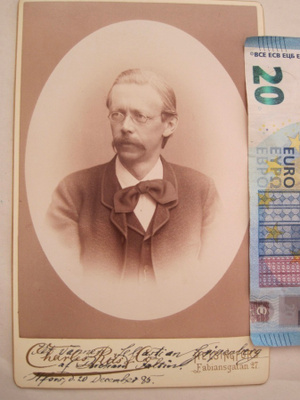 Kabinetti Valokuva Säveltäjä Richard Faltin Nimmari 1885