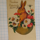 Wanha 11x7cm, Pupu kukkien joukossa,nyrkkiposti - pikkukuva 1