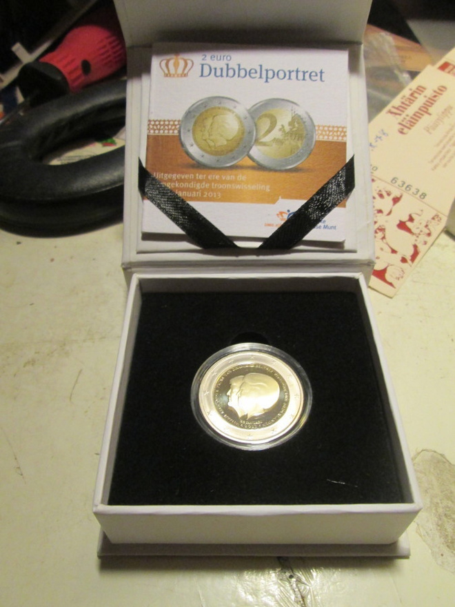 2013 Alankomaat 2 € Double Portrait  proof 