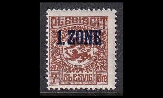 Slesvig 17 ** Vaakuna 1. Zone 7 öre (1920)