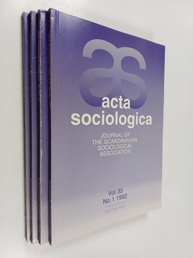 Acta Sosiologica - vol. 35 No. 1-4/1992 : journal of the ...