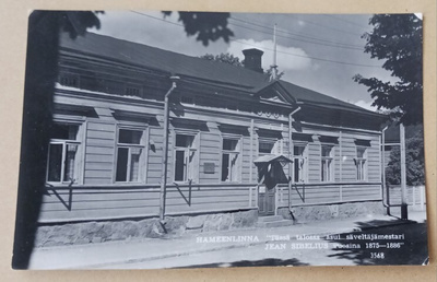 Hämeenlinna, Sibeliuksen nuoruuskoti, p. 1964 USA:an