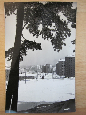 VANHA Postikortti Lahti 1950-l Alkup. Mallikappale