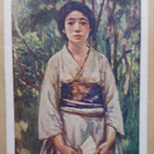 Japani, nuori nainen perinteisessä kimonossa, ei p. - pikkukuva 1