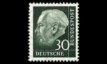 Saksa 259 ** Käyttösarja Heuss 30 Pf (1957)