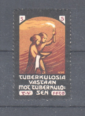 Tub joulumerkki 1910 ilman liimaa.