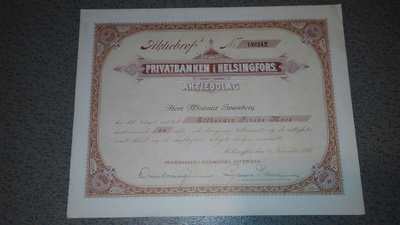 Privatbanken Helsinki 100mk 1917 26/6