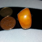 Vintage desing Venäläinen Hopea Meripihka sormus Amber 875 I - pikkukuva 2