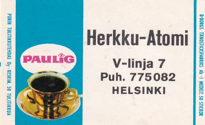 Helsinki, Herkku - Atomi, V -linja 7   Paulig    b548