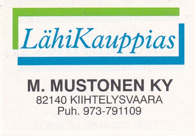 Kiihtelysvaara, M. Mustonen Ky   b590