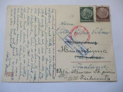 1940 Graz kortti tohtori Vihmalle Hämeenlinna suoj.k.ek.