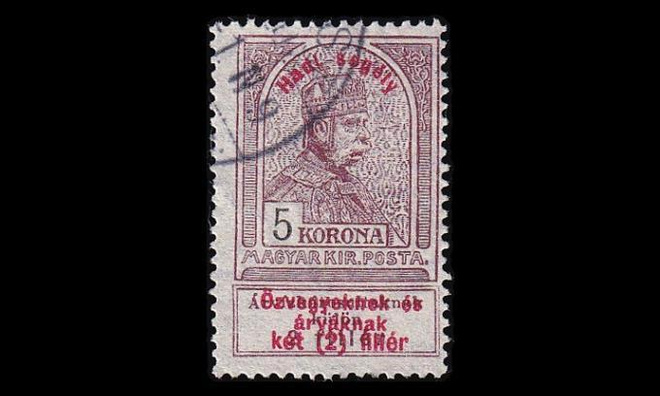 Unkari 161 o Sota-apu 5 Kr + 2 f (1914)