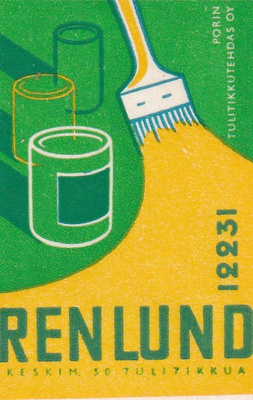 Renlund, maalipurkki ja pensseli   s3