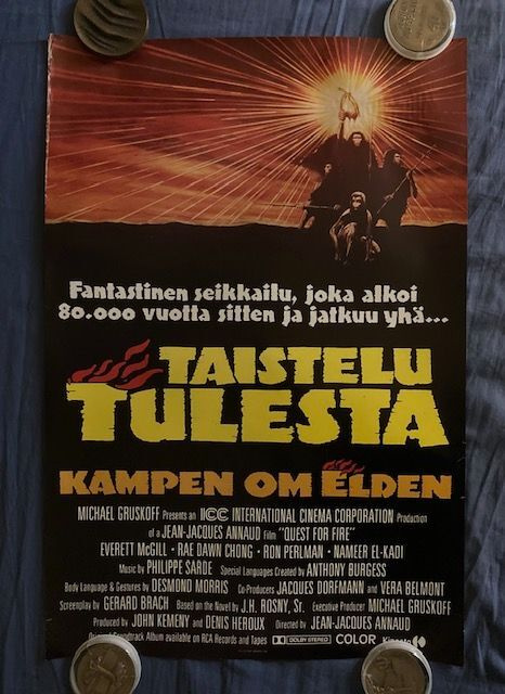 Annaud: Taistelu tulesta. Elokuvajuliste.