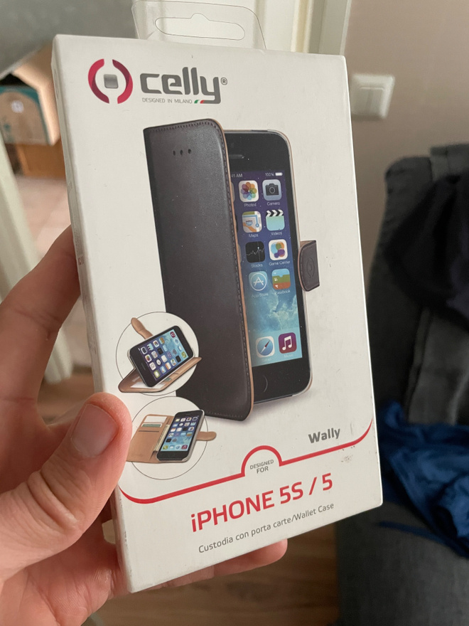 Iphone 5/5S nahkainen lompakkomallin suoja