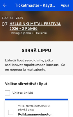 Hellsinki Metal Festival 2026 – 2 pv lippu