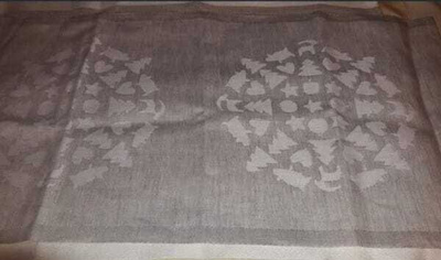 Pellava kaitaliina joulu aihe 37x109cm