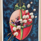 Pääsiäismuna, silkkinauhaa, pajunkissoja, orvokkeja p. 1911 - pikkukuva 1
