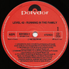 LEVEL 42 ~ Running In The Family ~ LP - pikkukuva 4