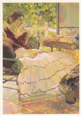Richard Miller: Iltapäivän tee (postikortti)