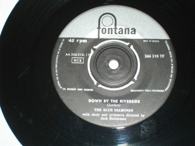 7" BLUE DIAMONDS Down By The Riverside - 1961 pop VG++