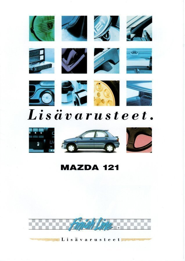 Mazda 121 Lisävarusteet -esite 90-luvun alusta