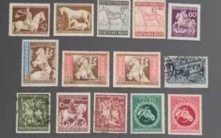 Deutsches Reich postimerkkisetti,14 kpl