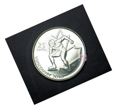 2010 Kanada 25c. Olympia Juhlakolikko : PIKALUISTELU UNC.