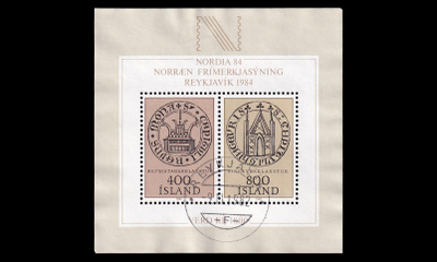 Islanti 588-9BL4 o Postimerkkinäyttely Nordia 84 (1982)
