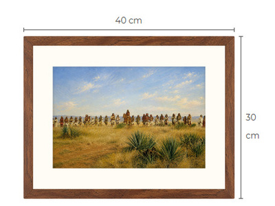 Uusi Geronimo Intiaani art print kehystetty 30 cm x 40 cm