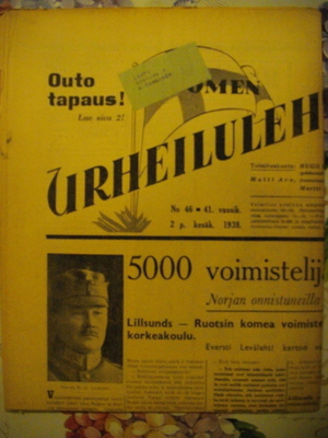 Suomen Urheilulehti Nro 46/1938 (26.10)