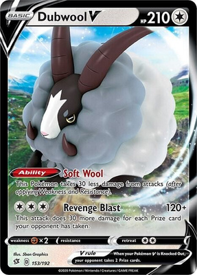 Dubwool V 153/192 - Rebel Clash - EX