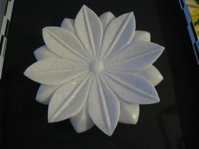 Lotus marmori kulho alusta Intia Halkaisija n. 19,5 cm